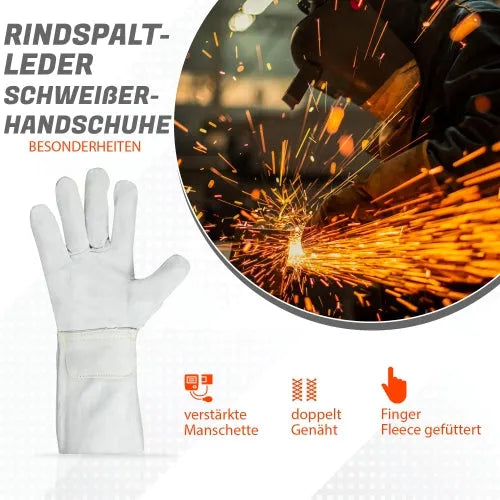 rindspaltleder handschuhe Schweißerhandschuhe Rindspaltleder "Fireweld-Protect" – Rodopi-Tools