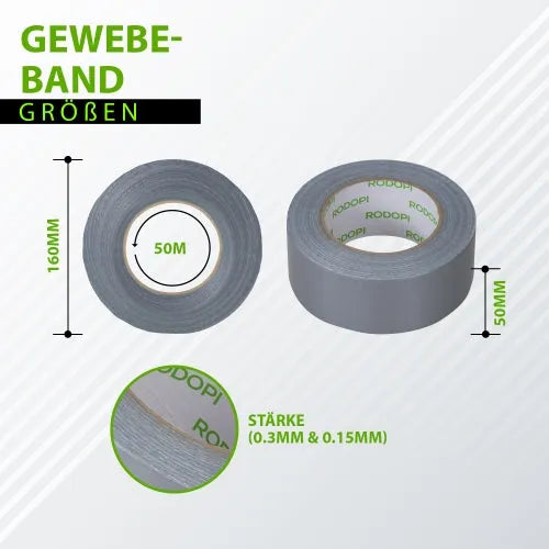 Gewebeband "FixGrip" 50mm x 50m (150my)