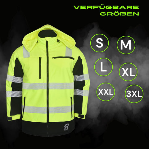 Softshell Warnschutzjacke "Canada" thermodruck Gelb