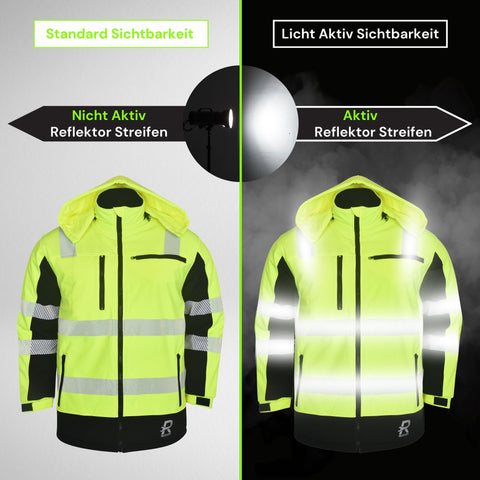 Softshell Warnschutzjacke "Canada" thermodruck Gelb