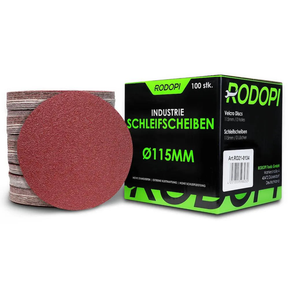 50 Industrie Schleifscheiben "RedDevil" Ø115mm ungelocht