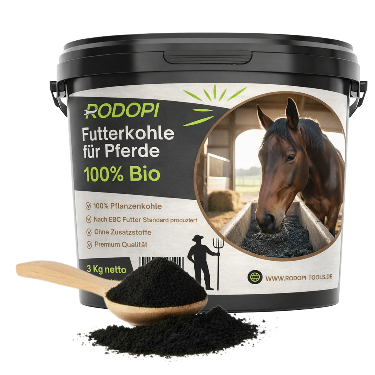 Futterkohle für Pferde 3 Kg