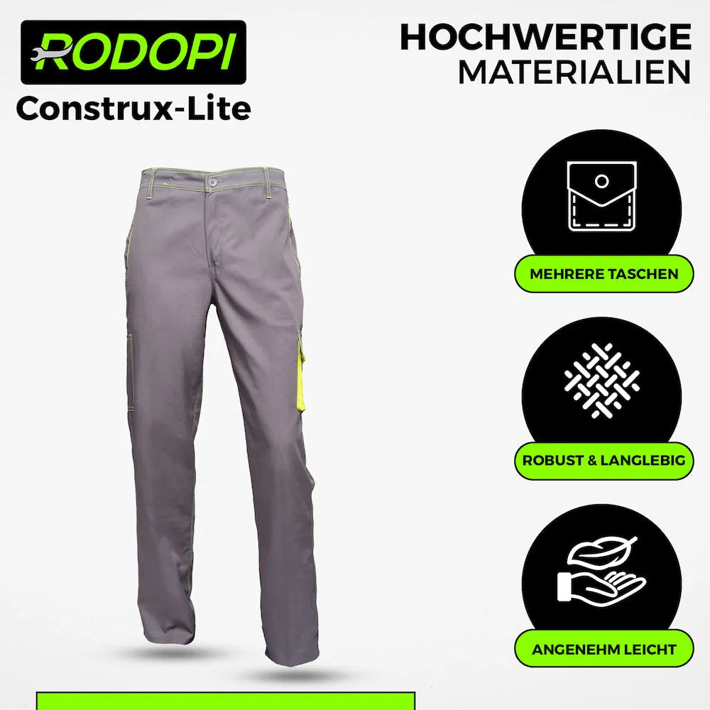 Arbeitshose grau/gelb