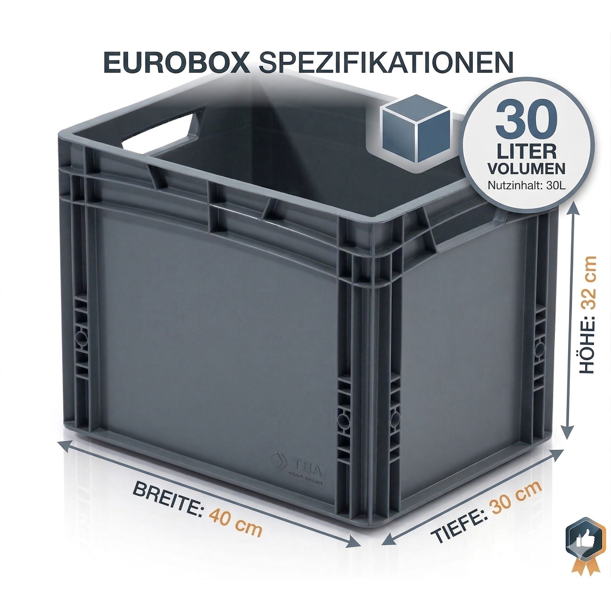 Eurobox geschlossen 40x30x32cm ECO