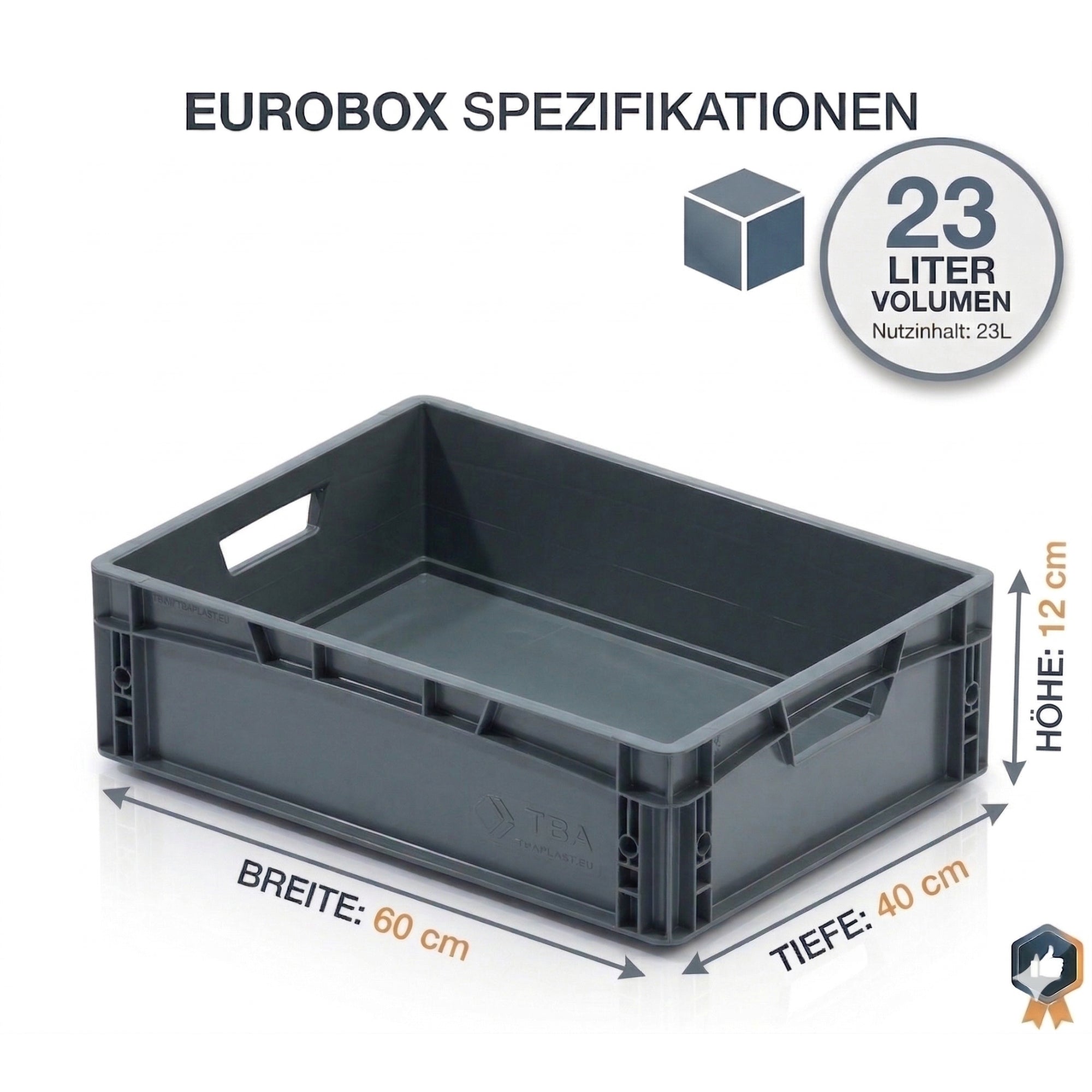 Eurobox geschlossen 60x40x12cm ECO