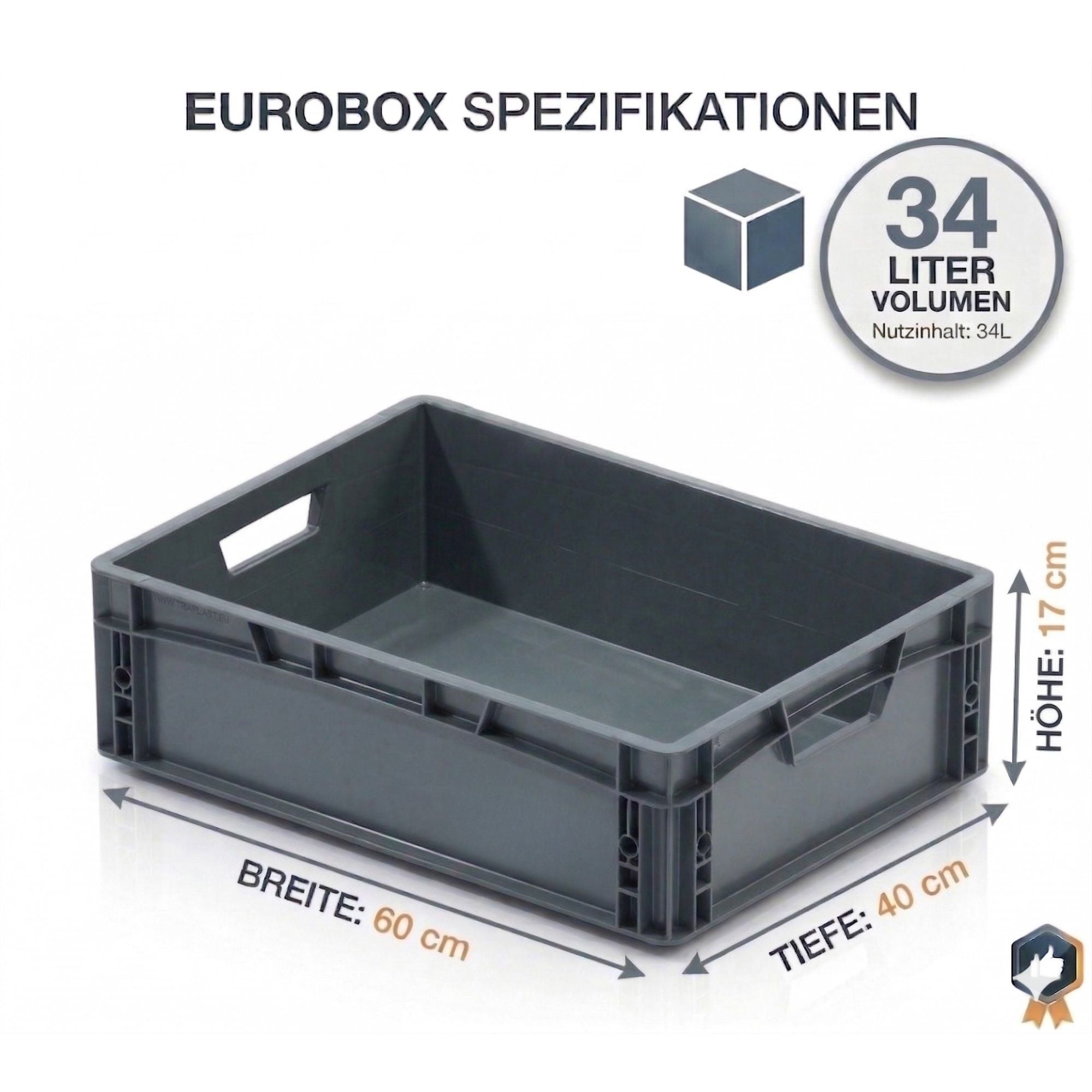 Eurobox geschlossen 60x40x17cm ECO
