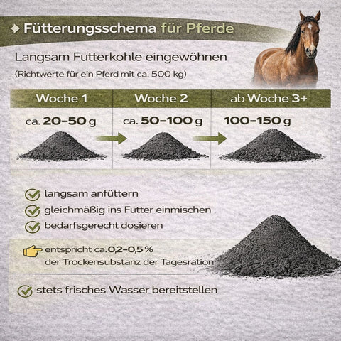 Futterkohle für Pferde 3 Kg