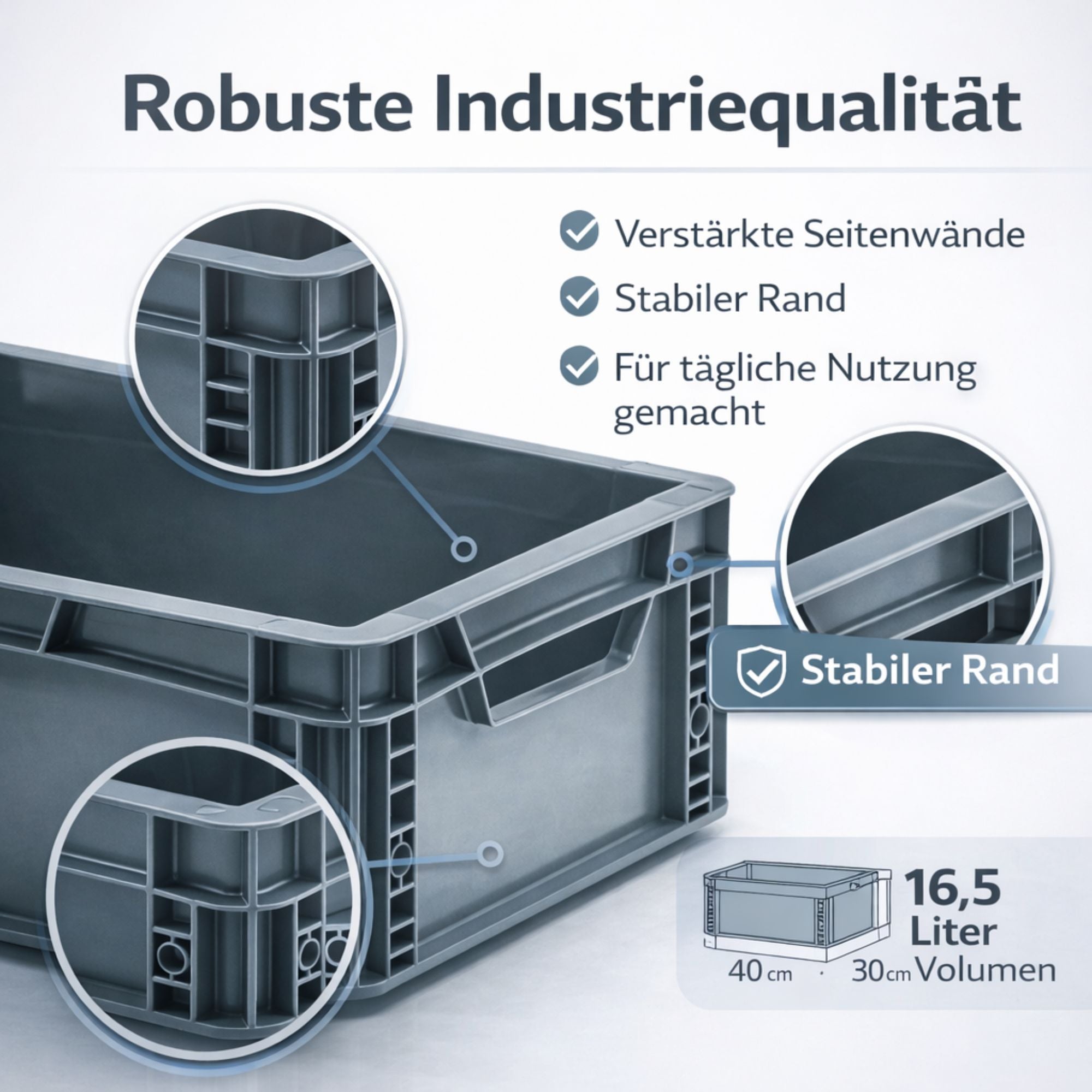 Eurobox geschlossen 40x30x17cm ECO