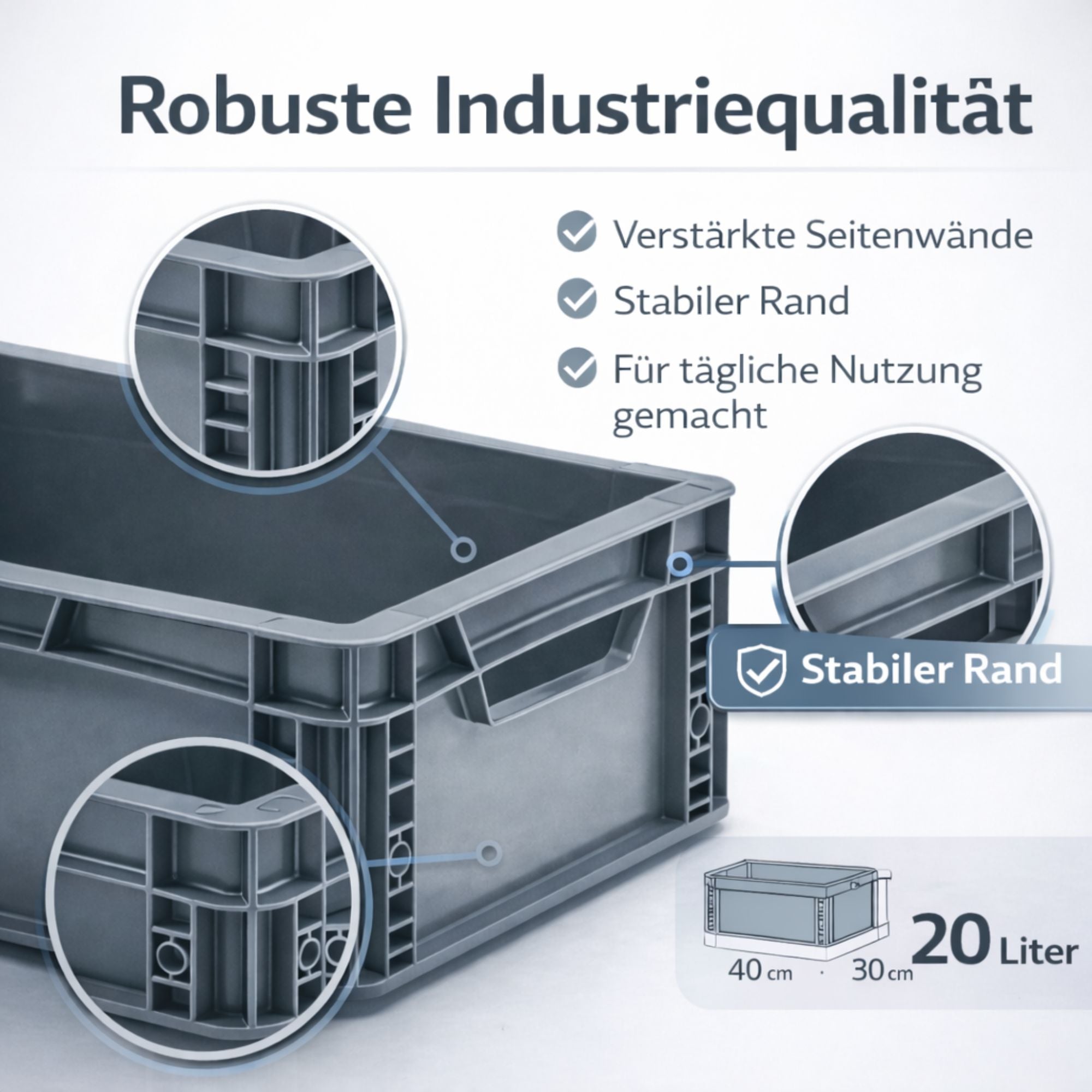 Eurobox geschlossen 40x30x22cm ECO