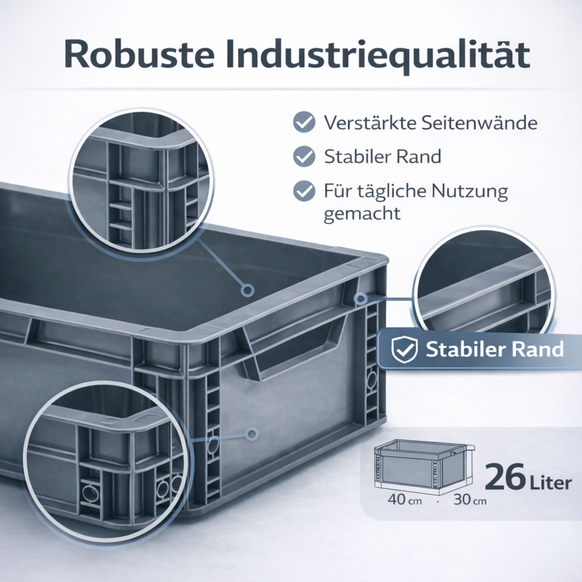 Eurobox geschlossen 40x30x27cm ECO