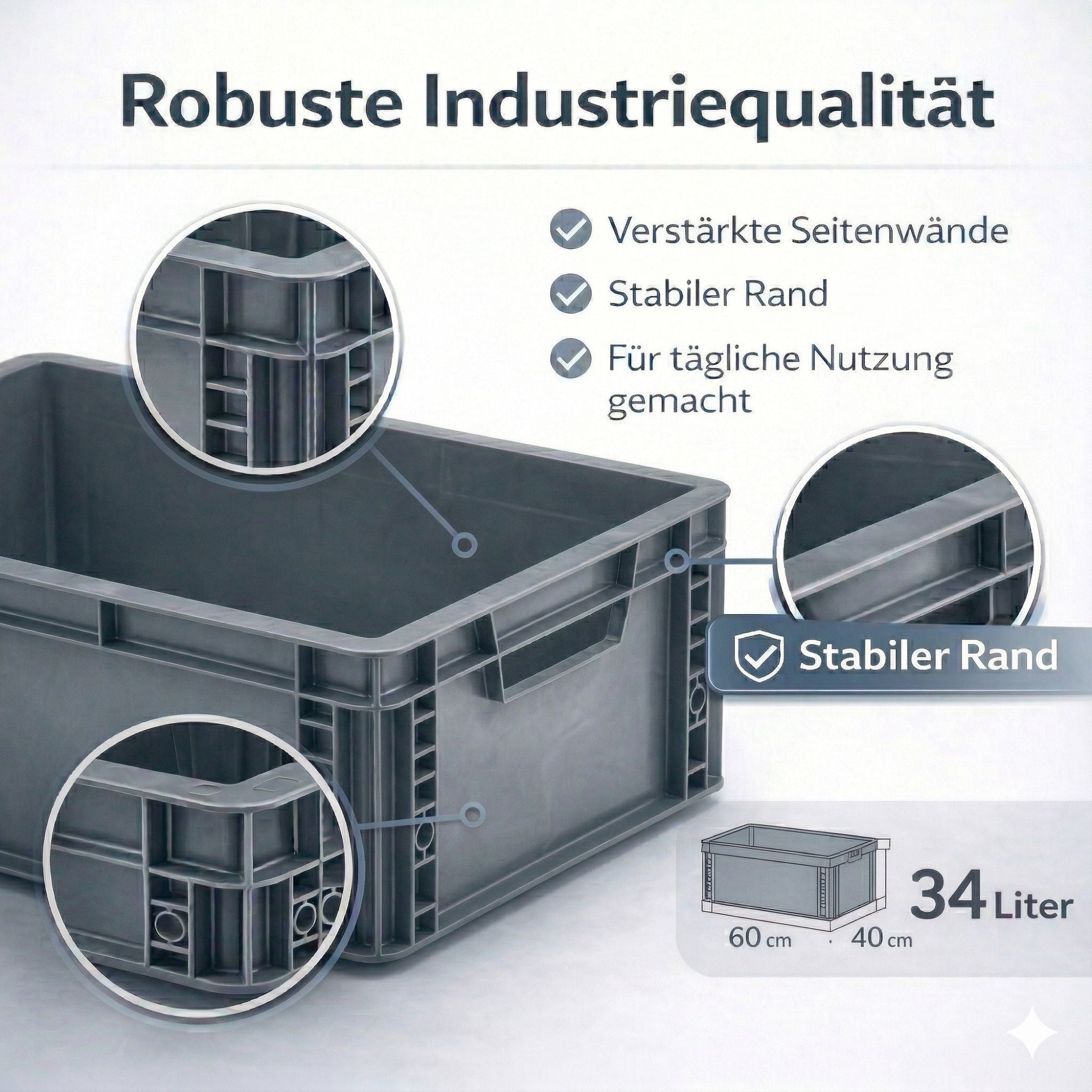 Eurobox geschlossen 60x40x17cm ECO