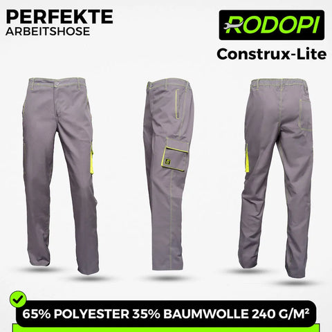 Arbeitshose grau/gelb