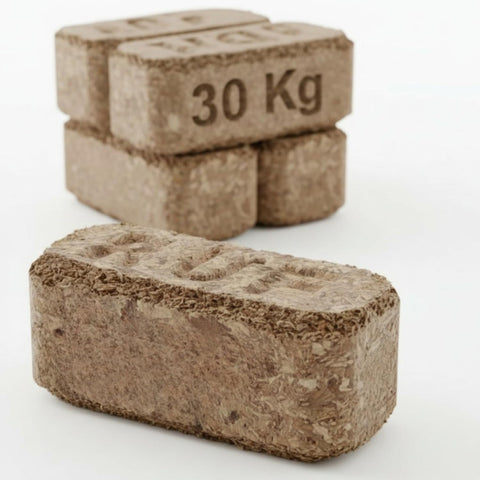 RUF Briketts 30 kg  Rindenbriketts für langanhaltende Glut  Holzbriketts für Kamin & Ofen