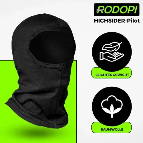 Balaclava "HIGHSIDER-Pilot Baumwolle schwarz