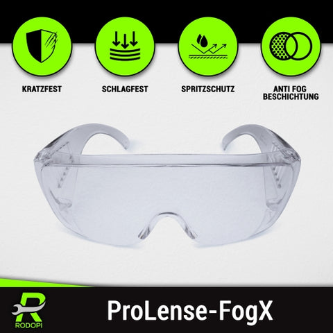 Anti-Fog Schutzbrille "ProLense-FogX" Überbrille Transparent