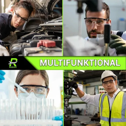 Anti-Fog Schutzbrille "ClearVision-FogX" schwarz verstellbar.