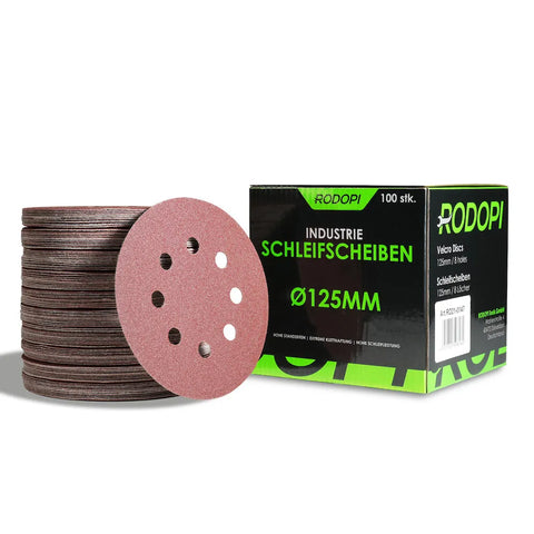 50 Industrie Schleifscheiben "RedDevil" Ø125mm 8-Loch