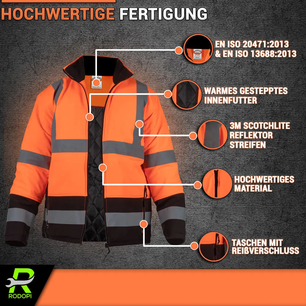 Winter Warnschutzjacke reflektierend