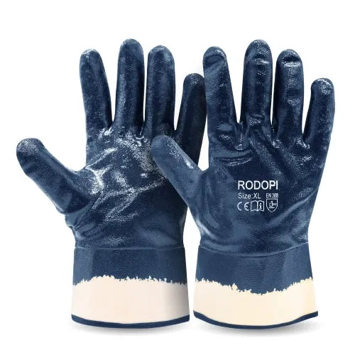 Nitril Arbeitshandschuhe Blau "Lubrix-Pro" vollbeschichtet Gr. 8 / M