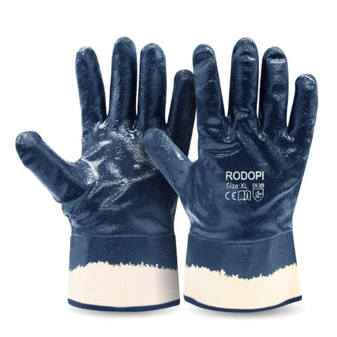 Nitril Arbeitshandschuhe Blau "Lubrix-Pro" vollbeschichtet Gr. 8 / M