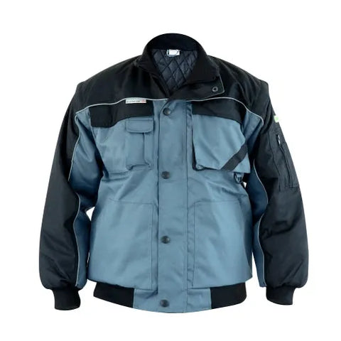 Arbeitsjacke "Hanseatic" grau/schwarz 300D Oxford