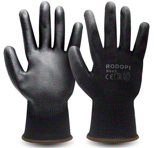 Montagehandschuhe "Paddock-Grip" Nylon Nitirl beschichtet schwarz
