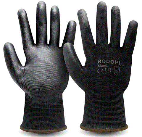 Montagehandschuhe "Paddock-Grip" Nylon Nitirl beschichtet schwarz