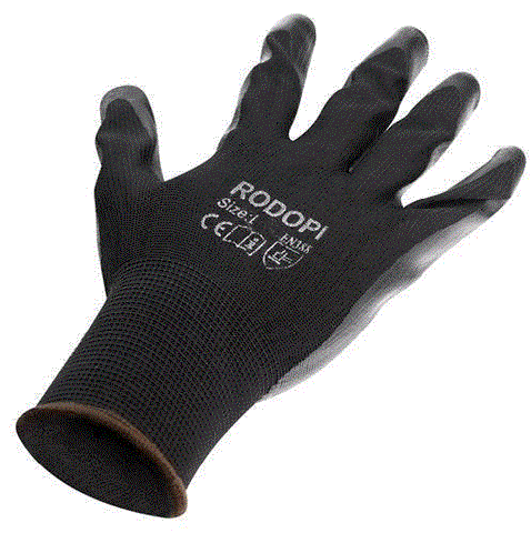 Montagehandschuhe "Paddock-Grip" Nylon Nitirl beschichtet schwarz